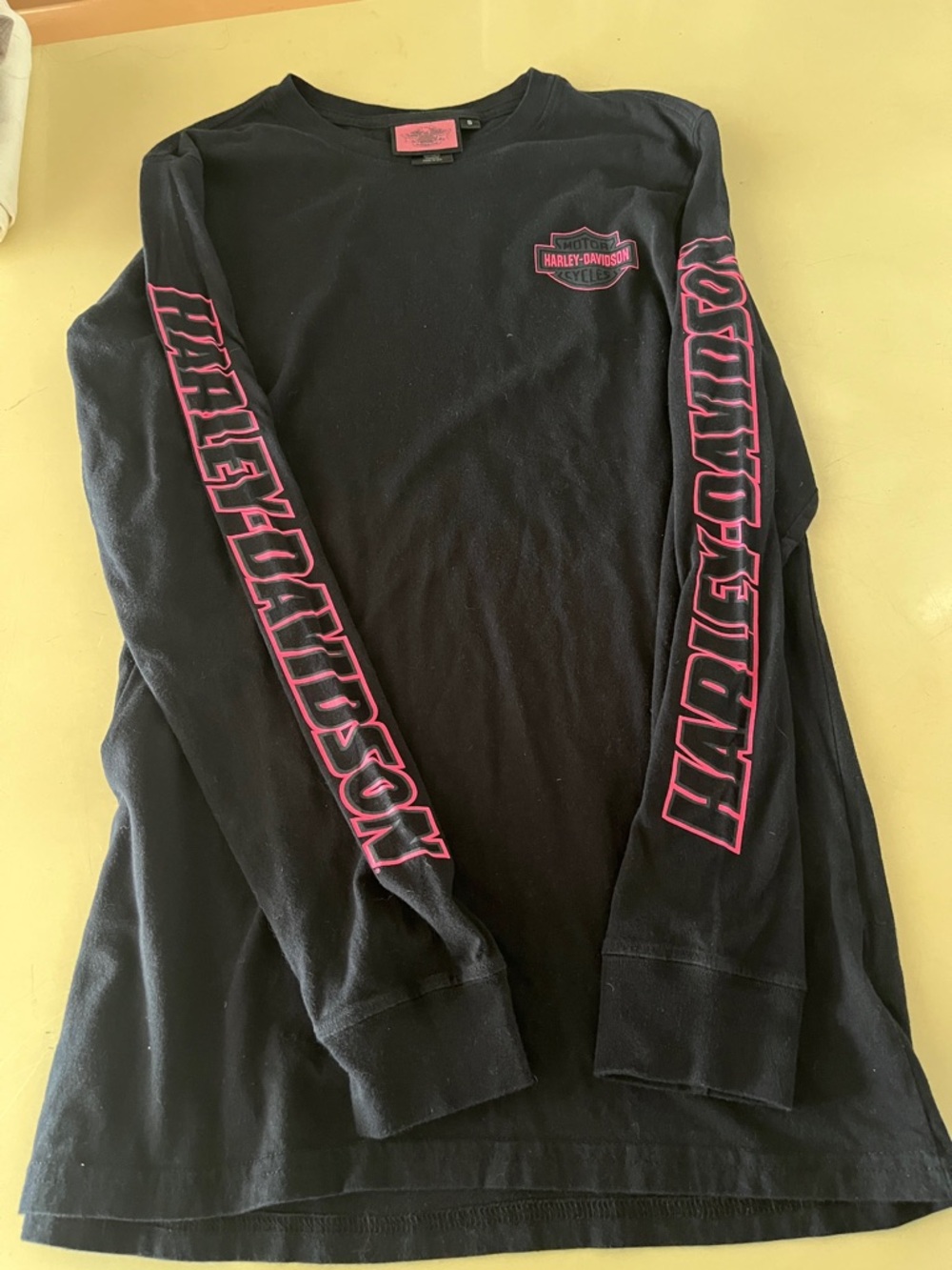 Deep, black, rich, rare, Harley Davidson T-shirt, top blouse size small